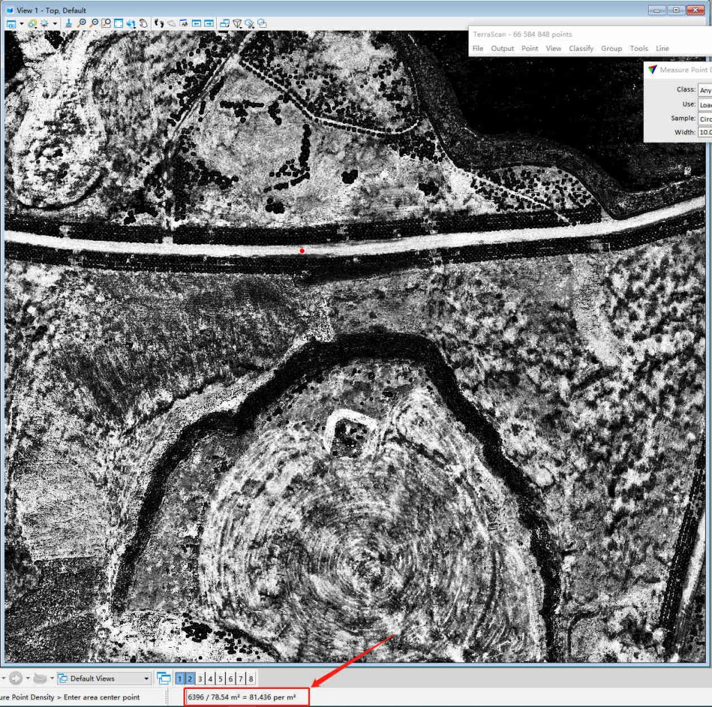 Point cloud density of Baorixile open-pit mine down to 80 points/m?